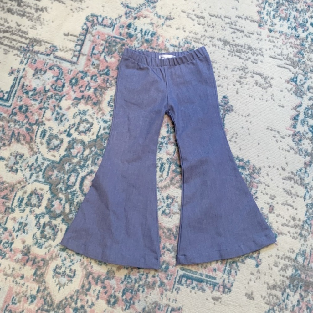 Harlow Jade light denim bell bottoms